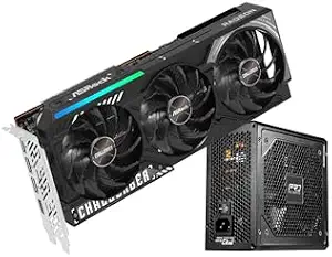 ASRock Radeon RX 9070 Challenger 16GB OC Graphics Card, RDNA 4, 2520MHz Boost, 16GB GDDR6 256-bit, PCIe 5.0, Triple Fans, 0dB Silent, LED Indicator
