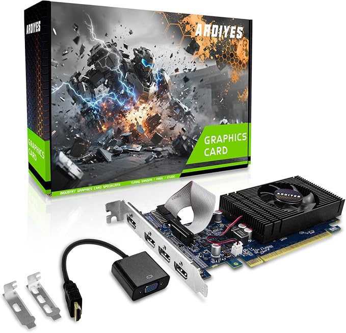 GT 740 4GB GDDR5 Low Profile GPU Graphics Card, 4X HDMI Ports for Quad Multi-Monitor Setup, PCI Express 3.0 x16, Silent Cooling, Ideal for Office and Home Theater - Image 6
